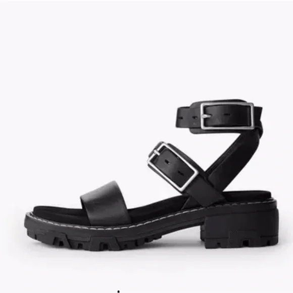 RAG & BONE Shiloh Ankle Strap Sandal in Sterling - Picture 2 of 9